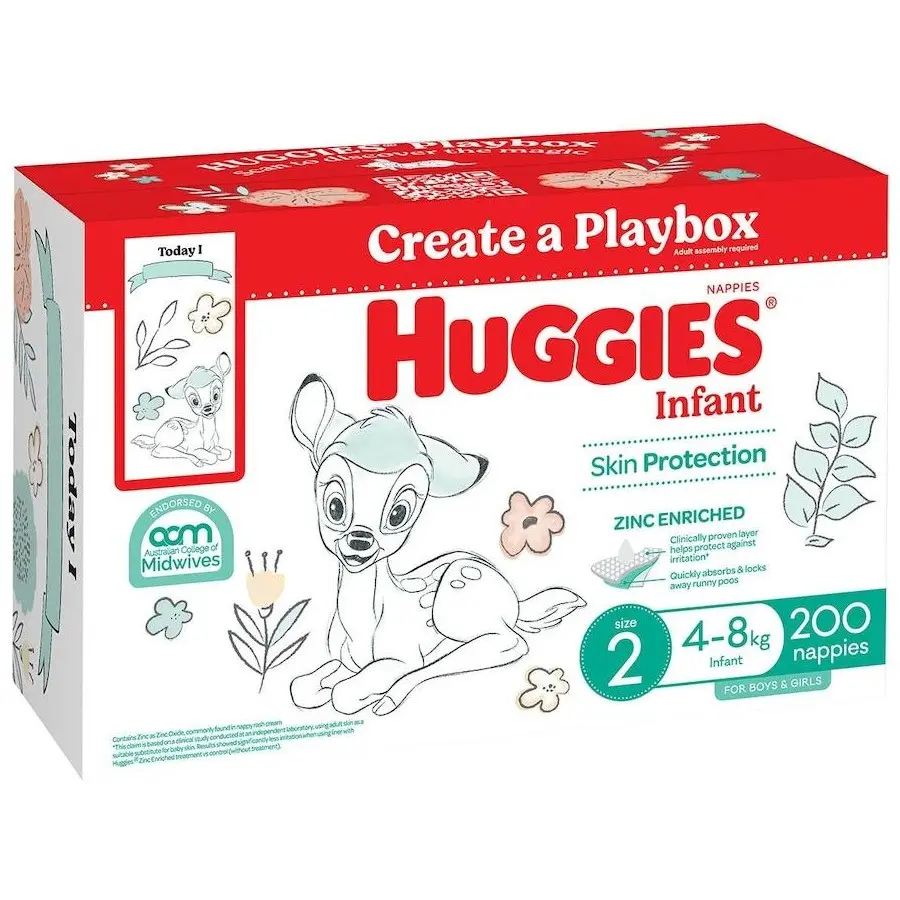 HUGGIES NAPPY SIZE 2 ECOMM 1X192 PCE