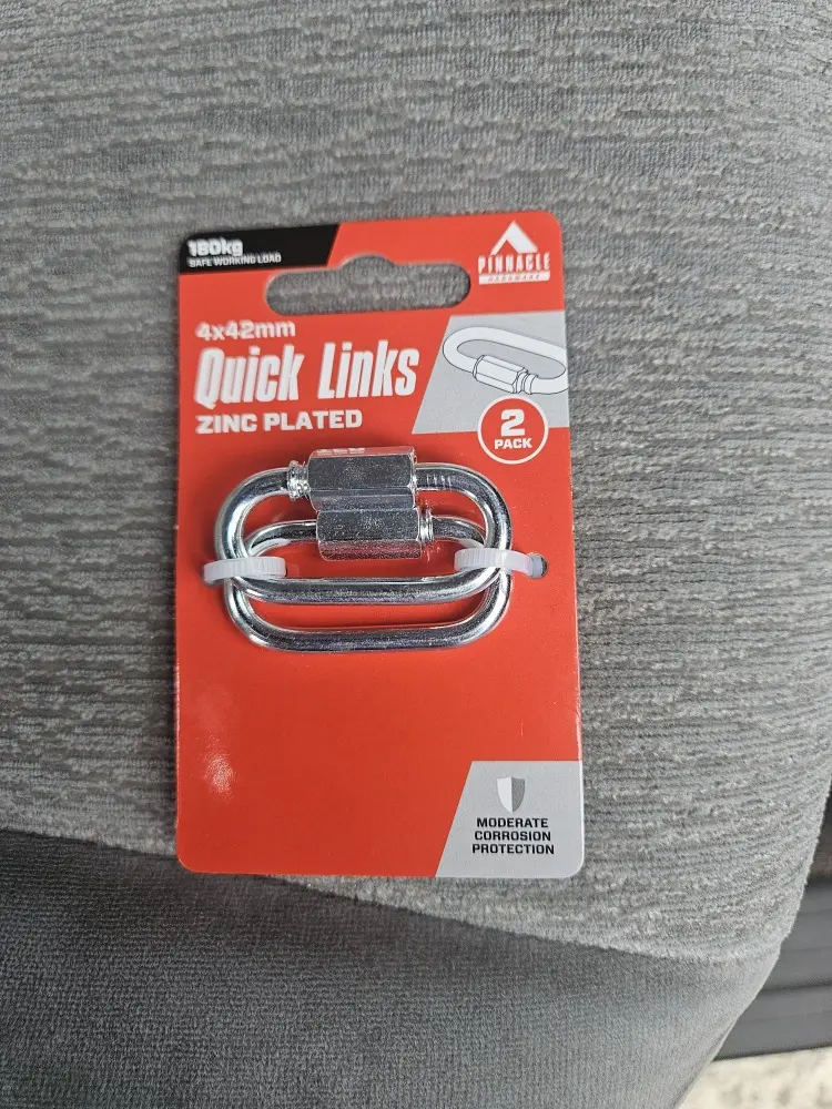 Pinnacle 4mm Zinc Plated Quick Link 2 Pack