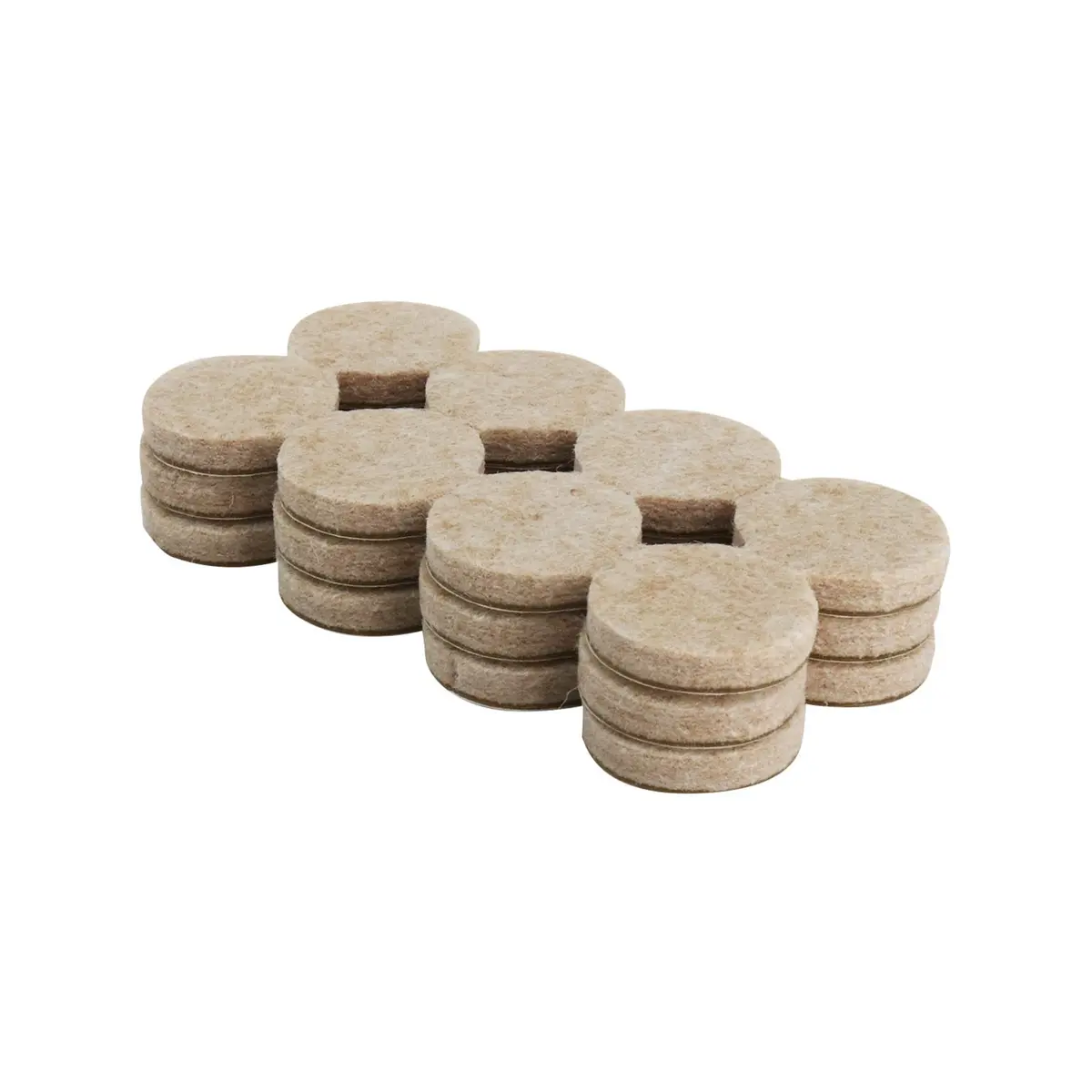 Surface Gard 19mm Beige Round Adhesive Felt Pads - 24 Pack