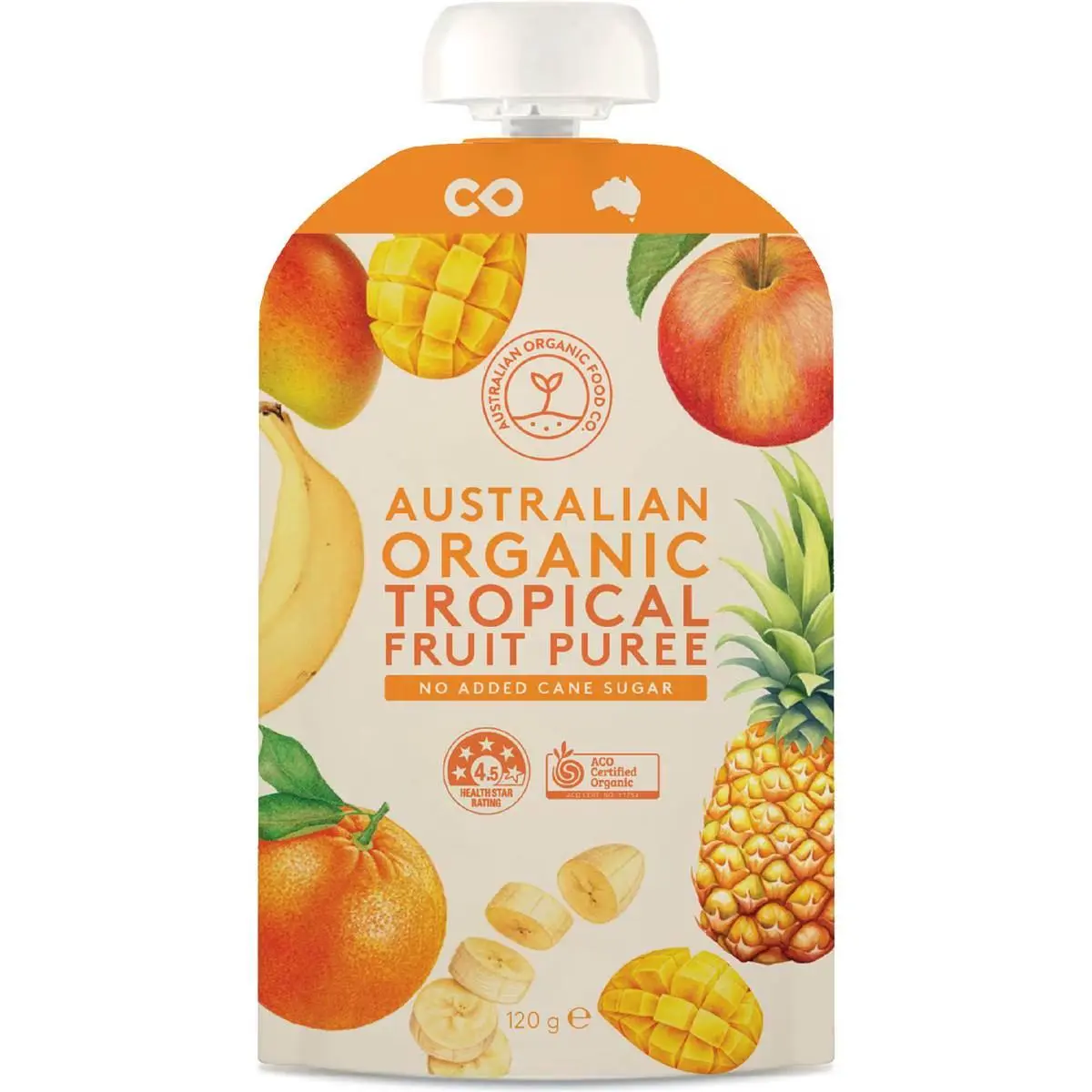Australian Organic Fruit Puree Tropical 120 g