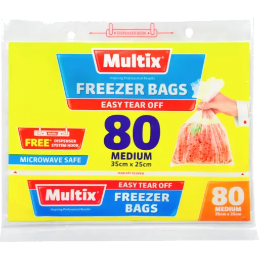 Multix Freezer Bags Tear Off 80 Medium 25cm x 35cm
