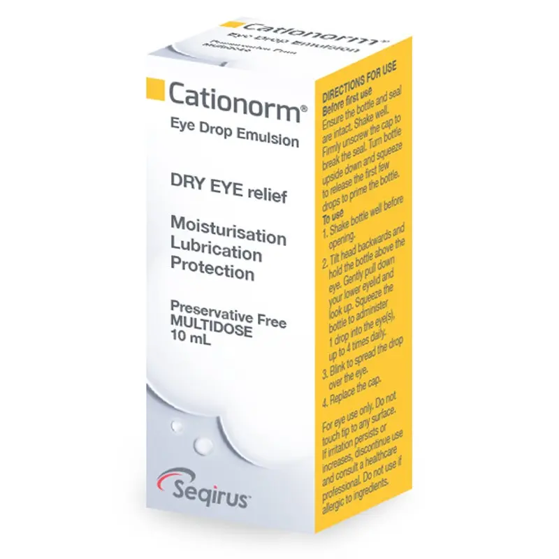 Cationorm Preservative Free Eye Drop Emulsion 10ml