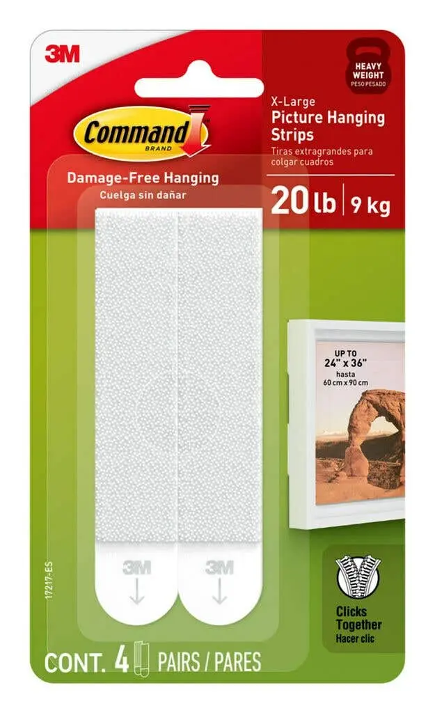 Command Picture Hanging Strips X-Large - White 4/pk