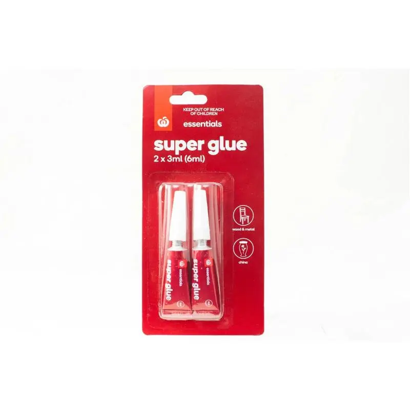 Essentials Adhesive Super Glue Twin Pack