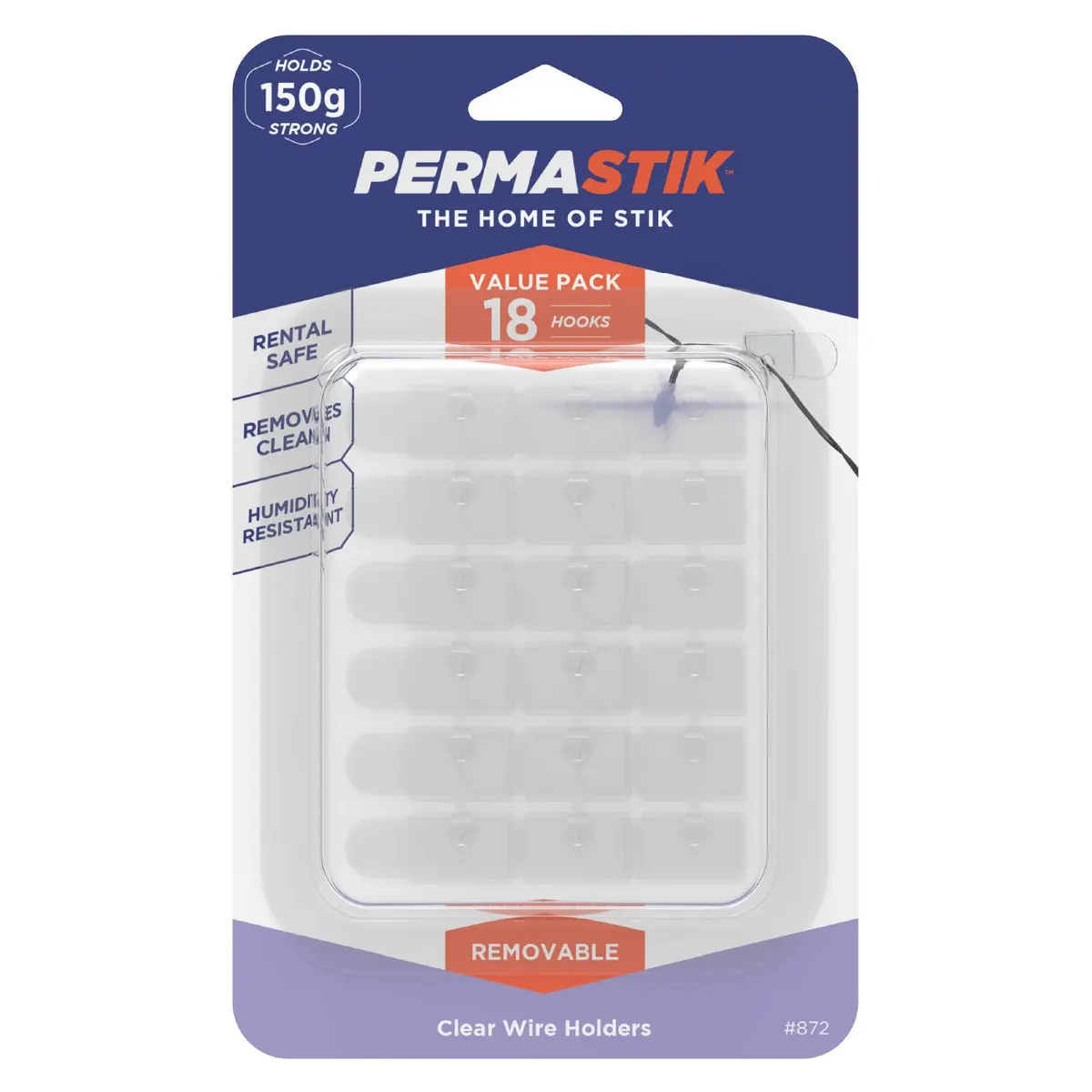 PERMA HOOK WIRE HOLDER 18PK