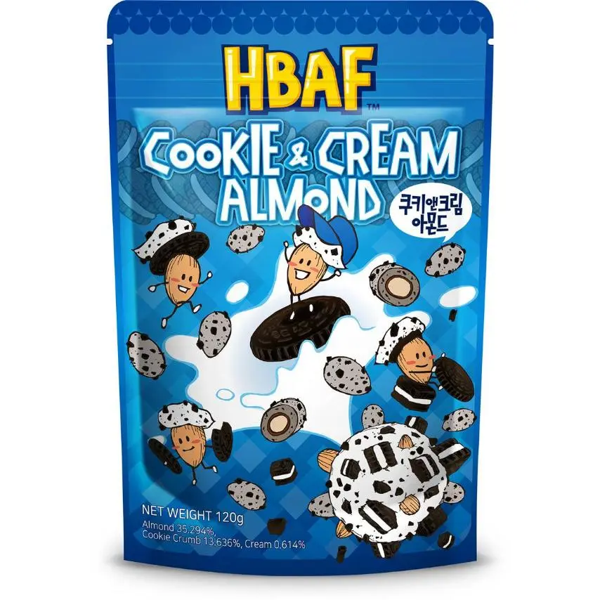 HBAF Cookie & Cream Flavoured Almonds 120g