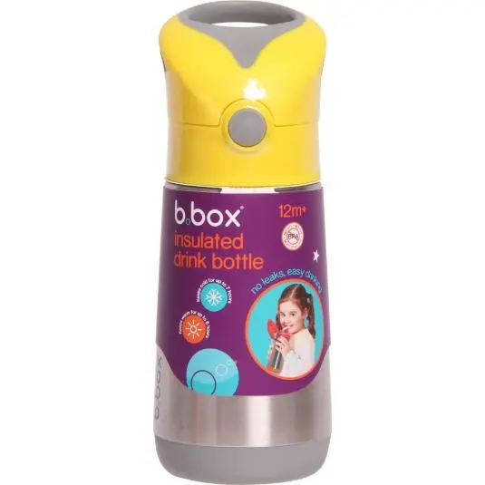 b.box Insulated Drink Bottle Straw Top 350ml