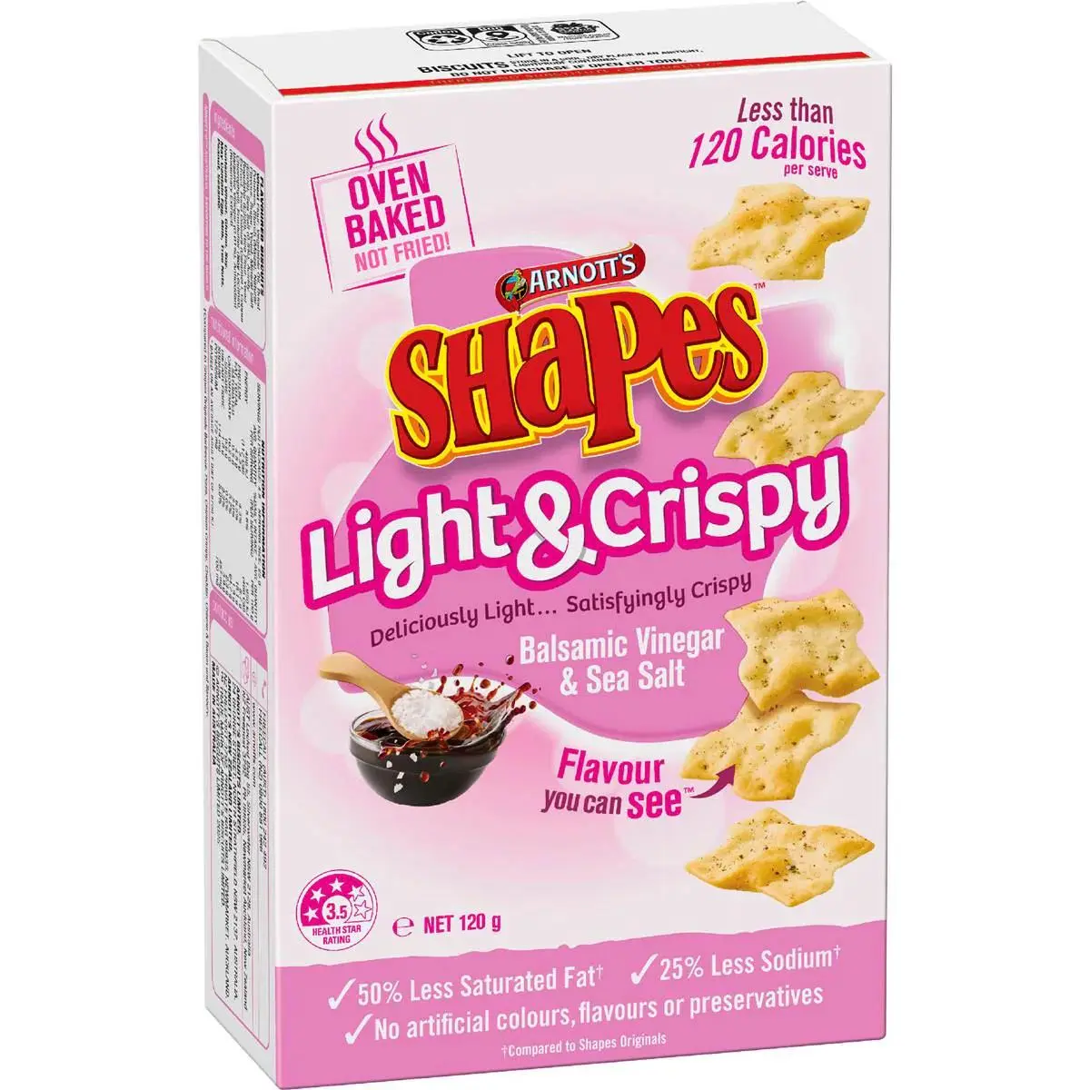 Arnott's Shapes Balsamic Vinegar & Sea Salt 120g