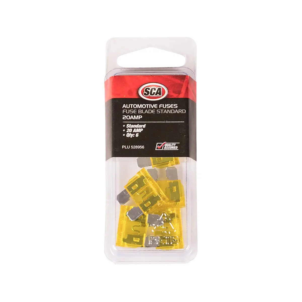 SCA Fuse Standard Blade - 20 AMP, 6pce