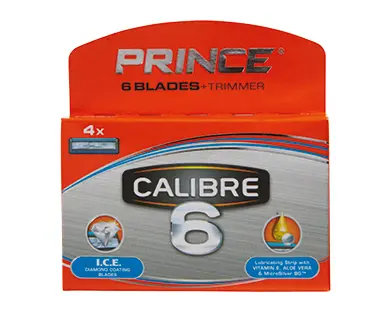 PRINCE Calibre 6 Razor Cartridges 4 Pack
