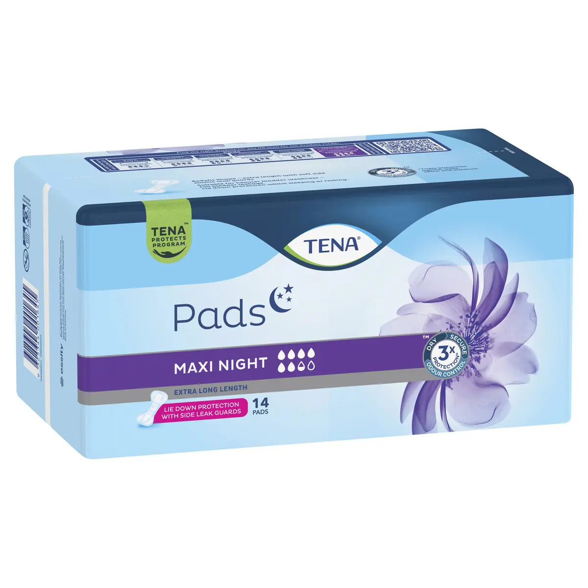 TENA PADS MAXI NIGHT EXTRA LONG LENGTH 14EA
