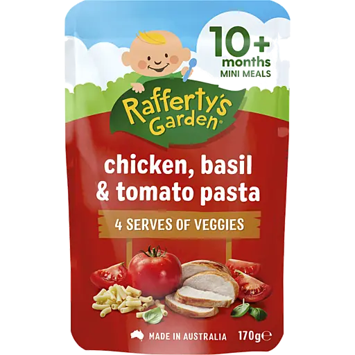 RAFFERTYS GARDEN CHICKEN BASIL & TOMATO PASTA 170G