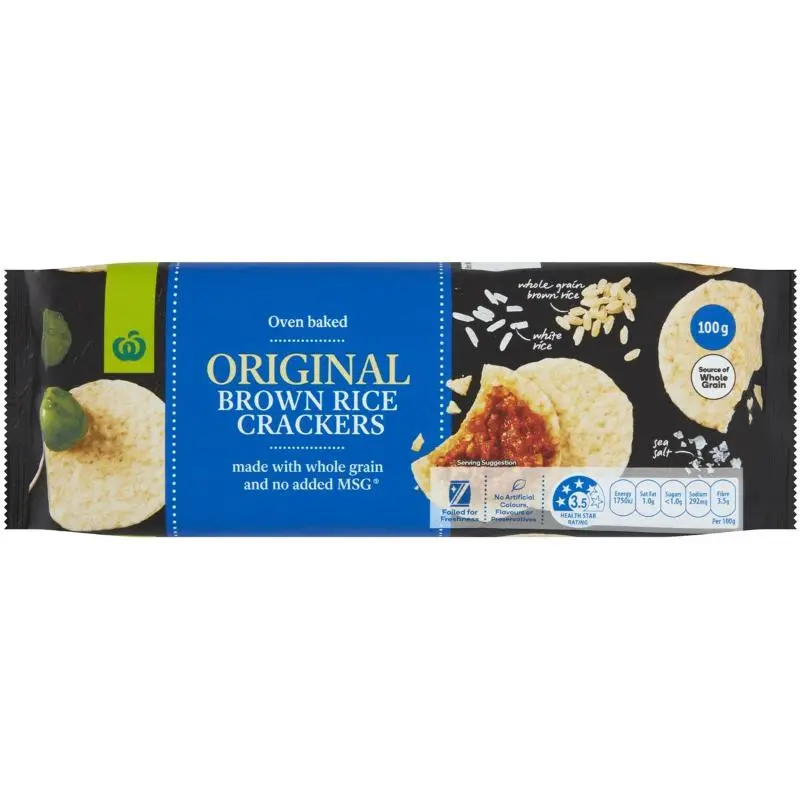 Woolworths Original Brown Rice Crackers