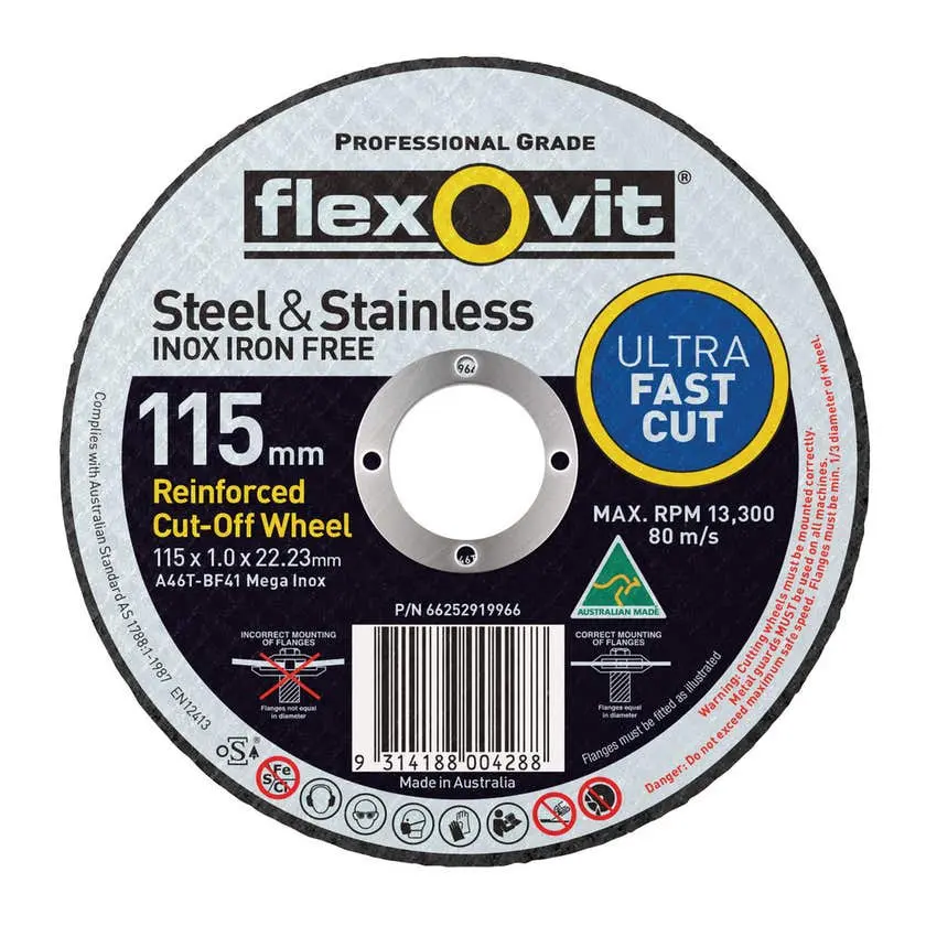 FLEXOVIT MEGA INOX METAL CUT-OFF WHEEL