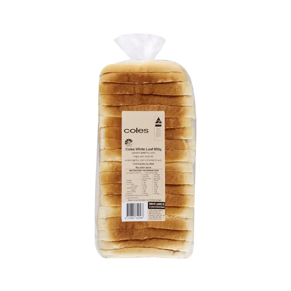Coles White Loaf 800g