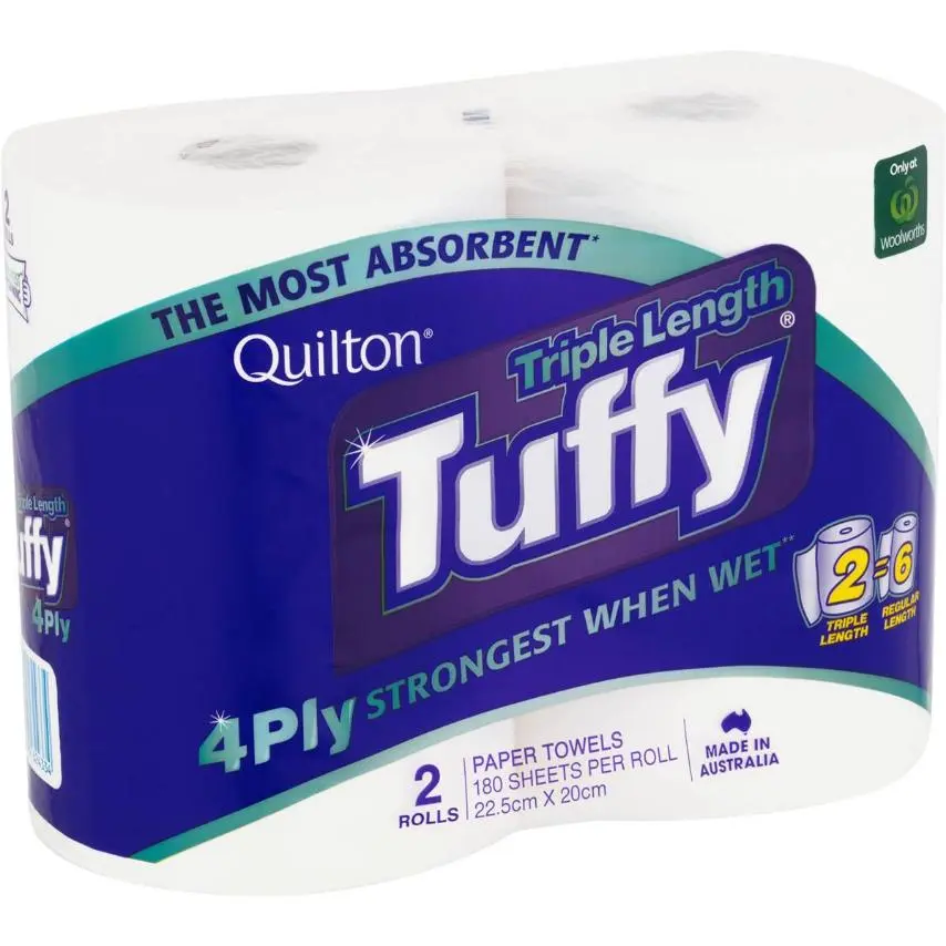 Quilton Tuffy Paper Towel Triple Length White 360 Sheets