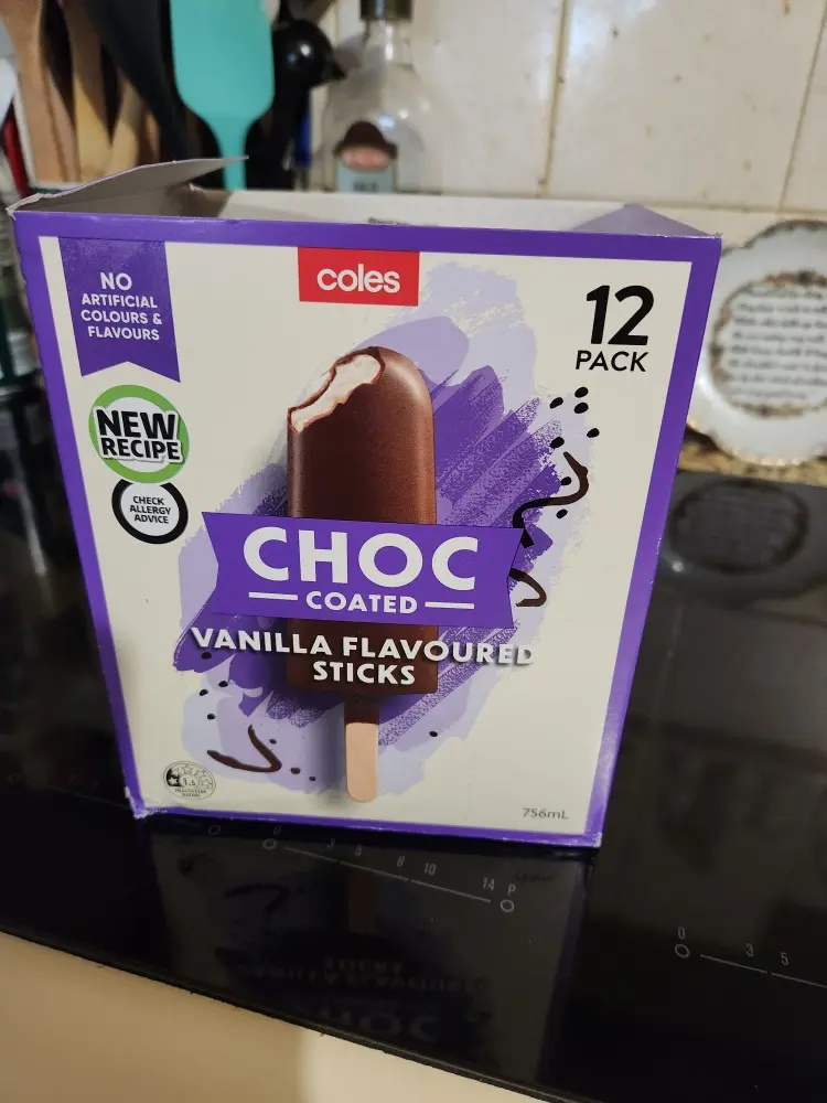 Choc Coated Vanilla Flavoured Sticks 12 Pack
