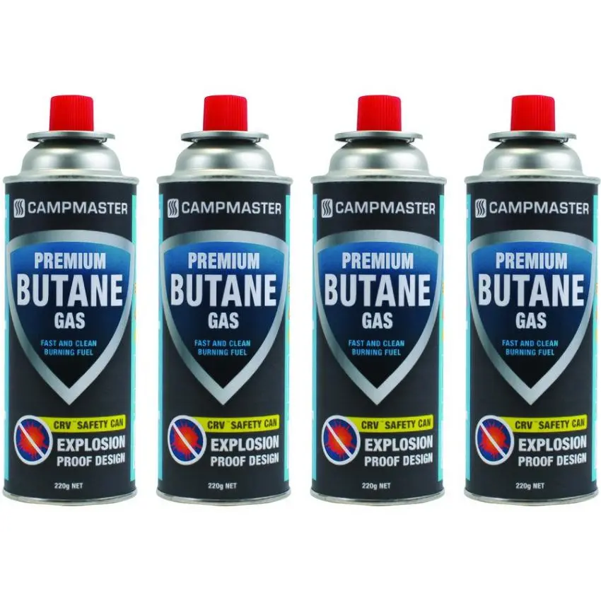Campmaster CRV Butane Gas Cartridges 4 Pack