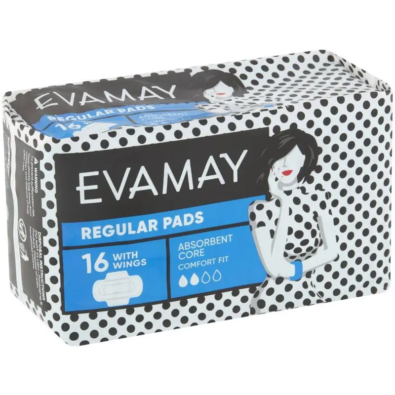 Evamay Regular Pads With Wings 16 Pack