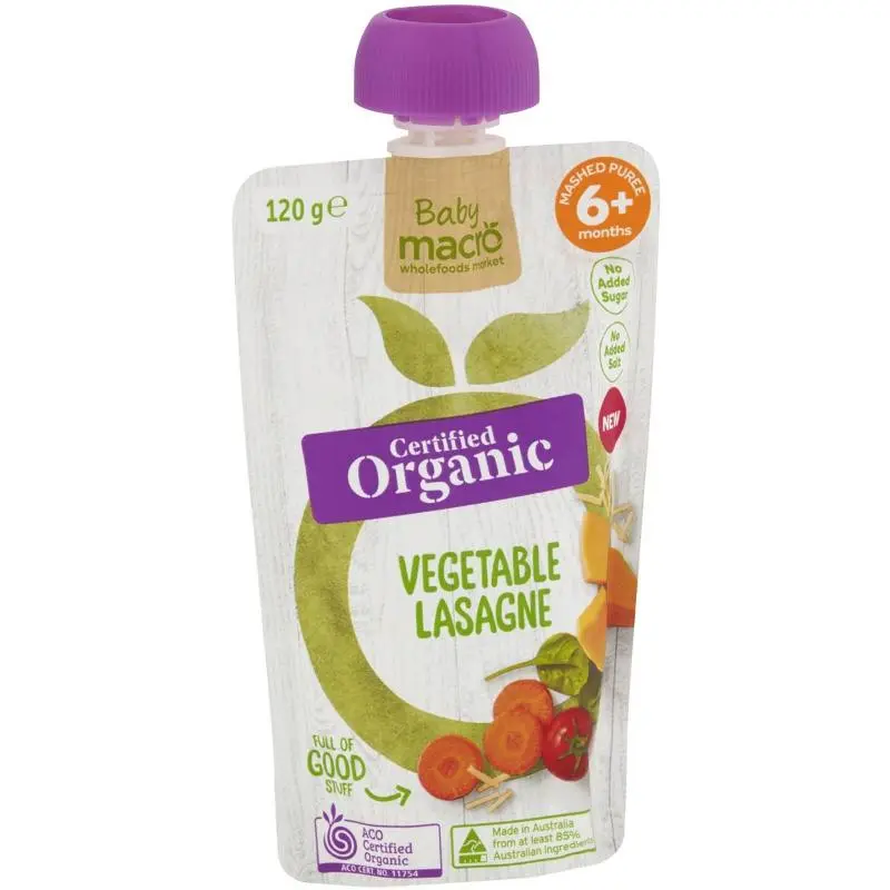 Macro Organic Baby Food Vegetable Lasagna 120g