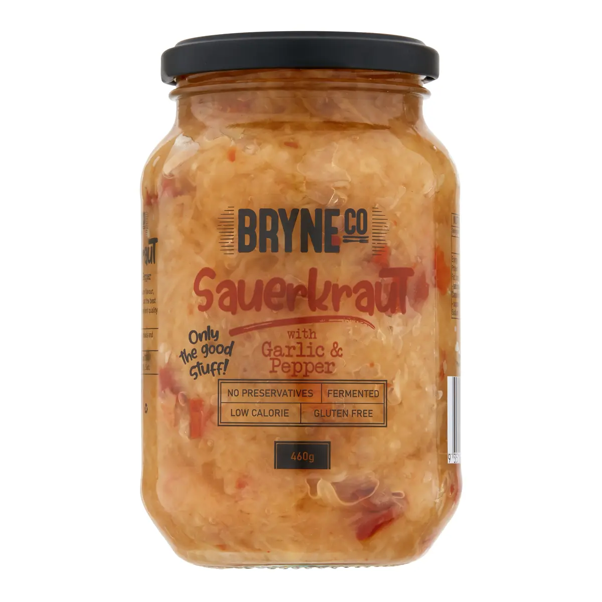 Bryne Co Fermented Cabbage Sauerkraut Garlic and Red Pepper 460g