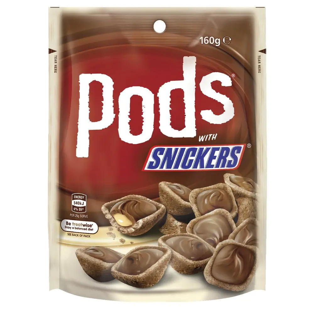 PODS SNICKERS 160g Pouch