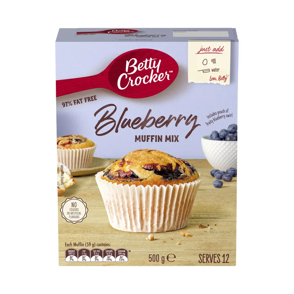Betty Crocker Muffin Mix Low Fat Blueberry 500g