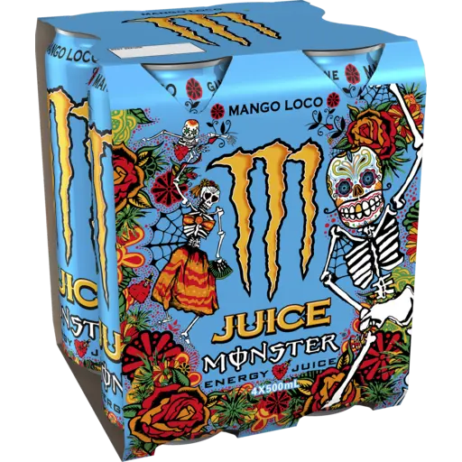 Energy Mango Loco Multipack Cans 4 x 500mL