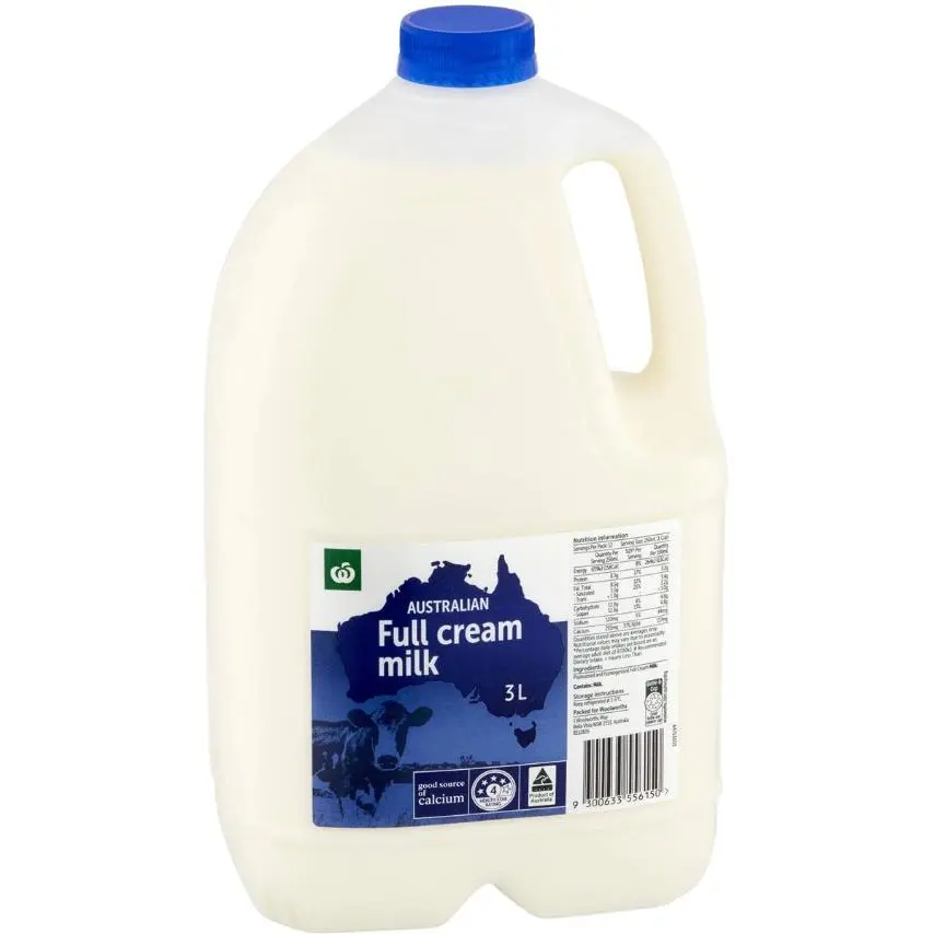 Woolworths Full Cream Milk 3L