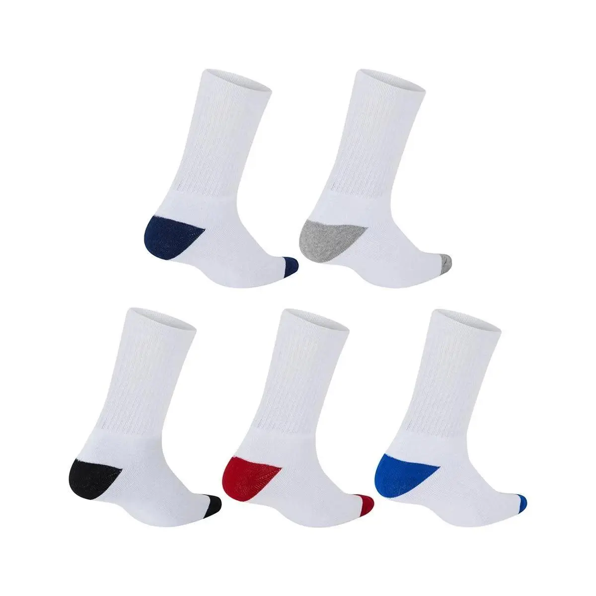5 Pack Quarter Crew Sport Socks