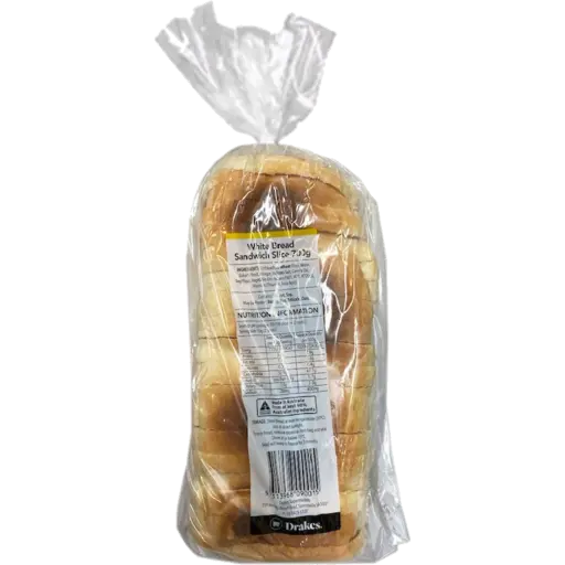 Drakes White Bread Sandwich Slice 700g