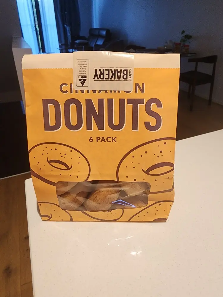 Coles Bakery Cinnamon Donuts 6pack