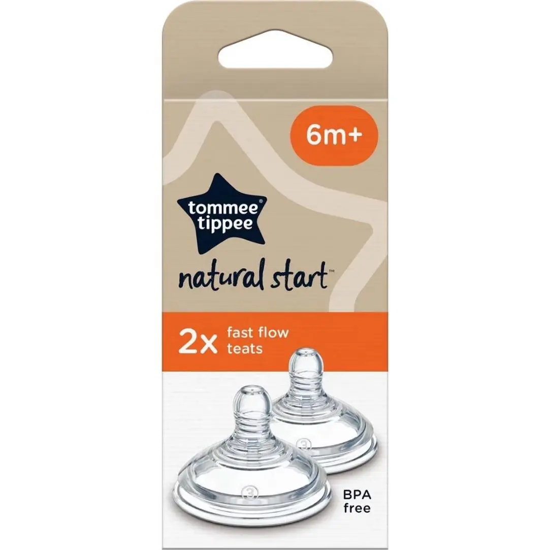 TOMMEE TIPPEE NATURAL START 2X FAST FLOW TEATS