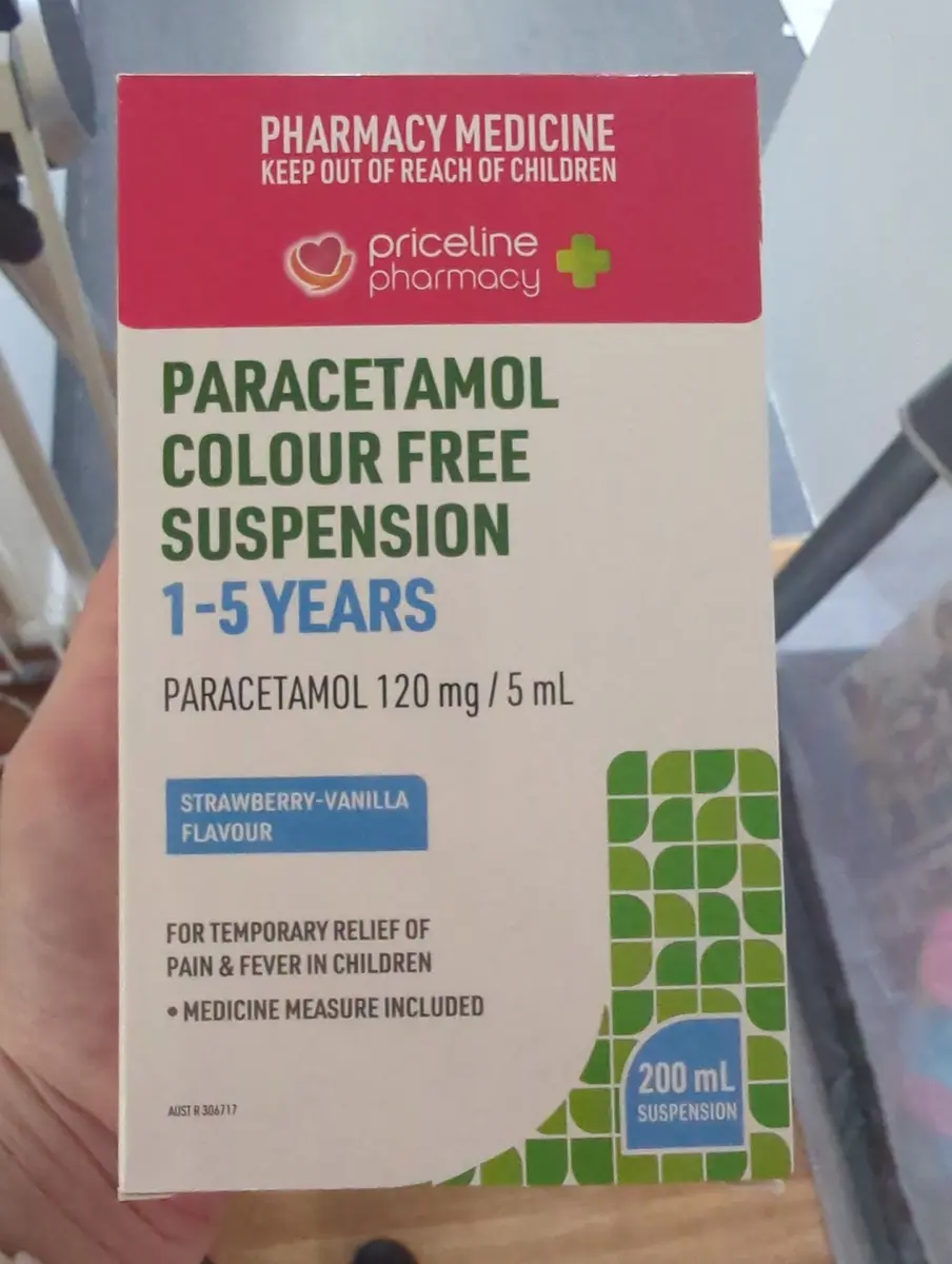 Paracetamol Colour Free Suspension 1-5 Years