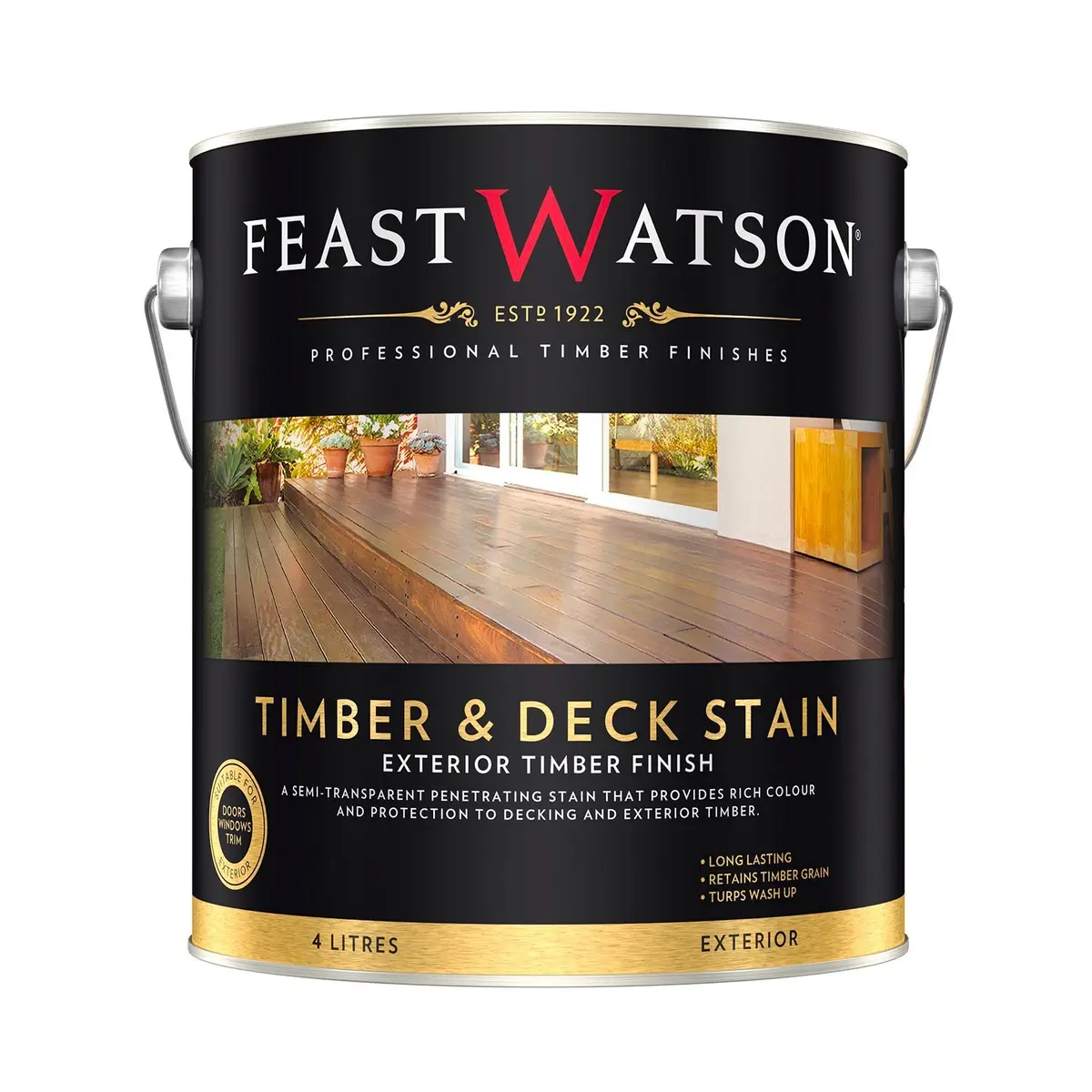 Feast Watson Timber & Deck Stain - Taman Merbau 4l