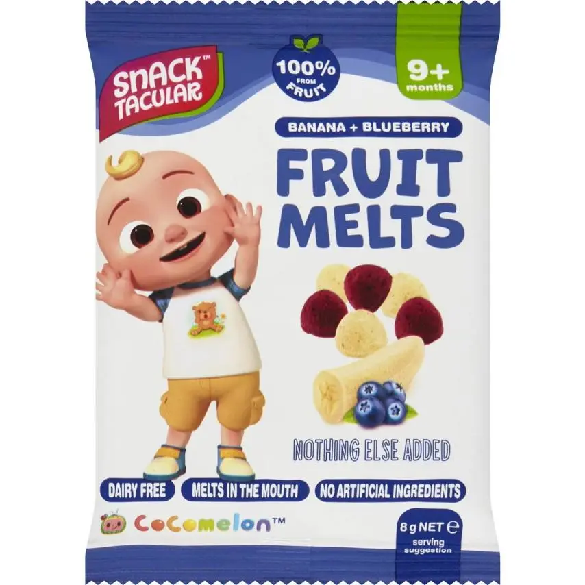 Snacktacular Cocomelon Fruit Melts Ban Blue 8g