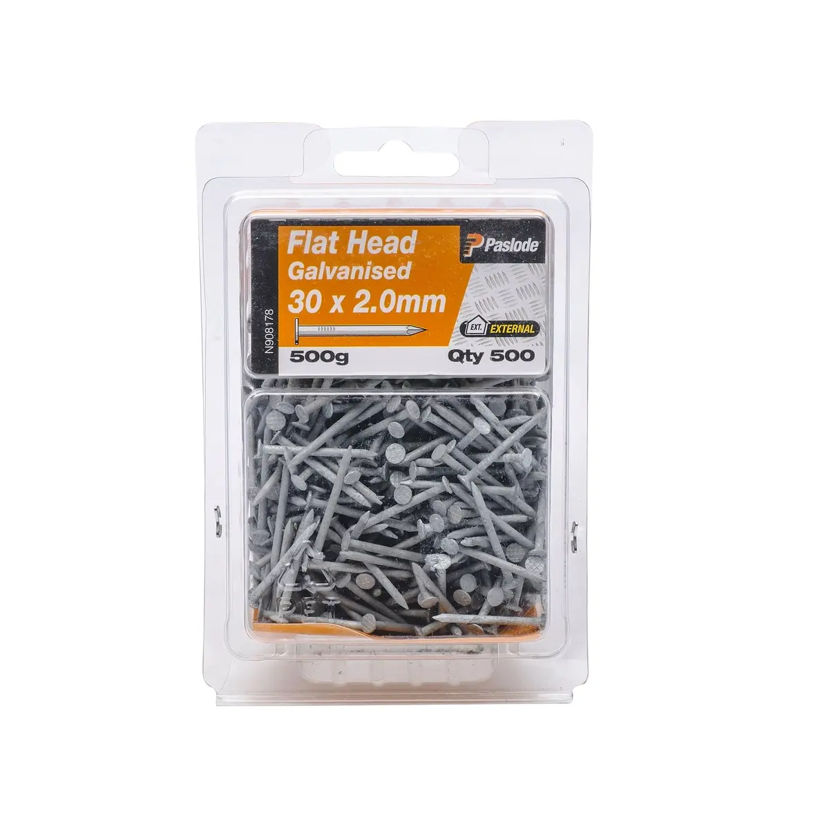 Paslode 30 x 2.0mm Galvanised Flat Head Nails - 500 Pack