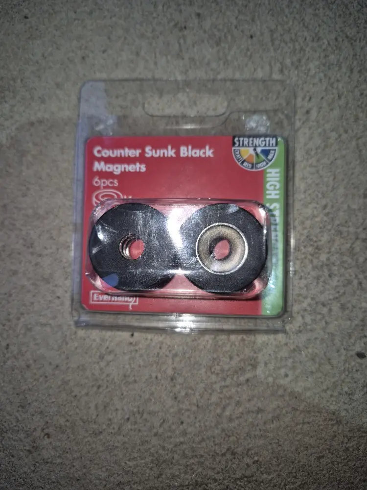 Counter Sunk Black Magnets