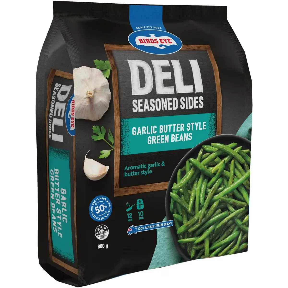 Birds Eye Deli Seasoned Sides Green Beans Garlic Butter Style 600g