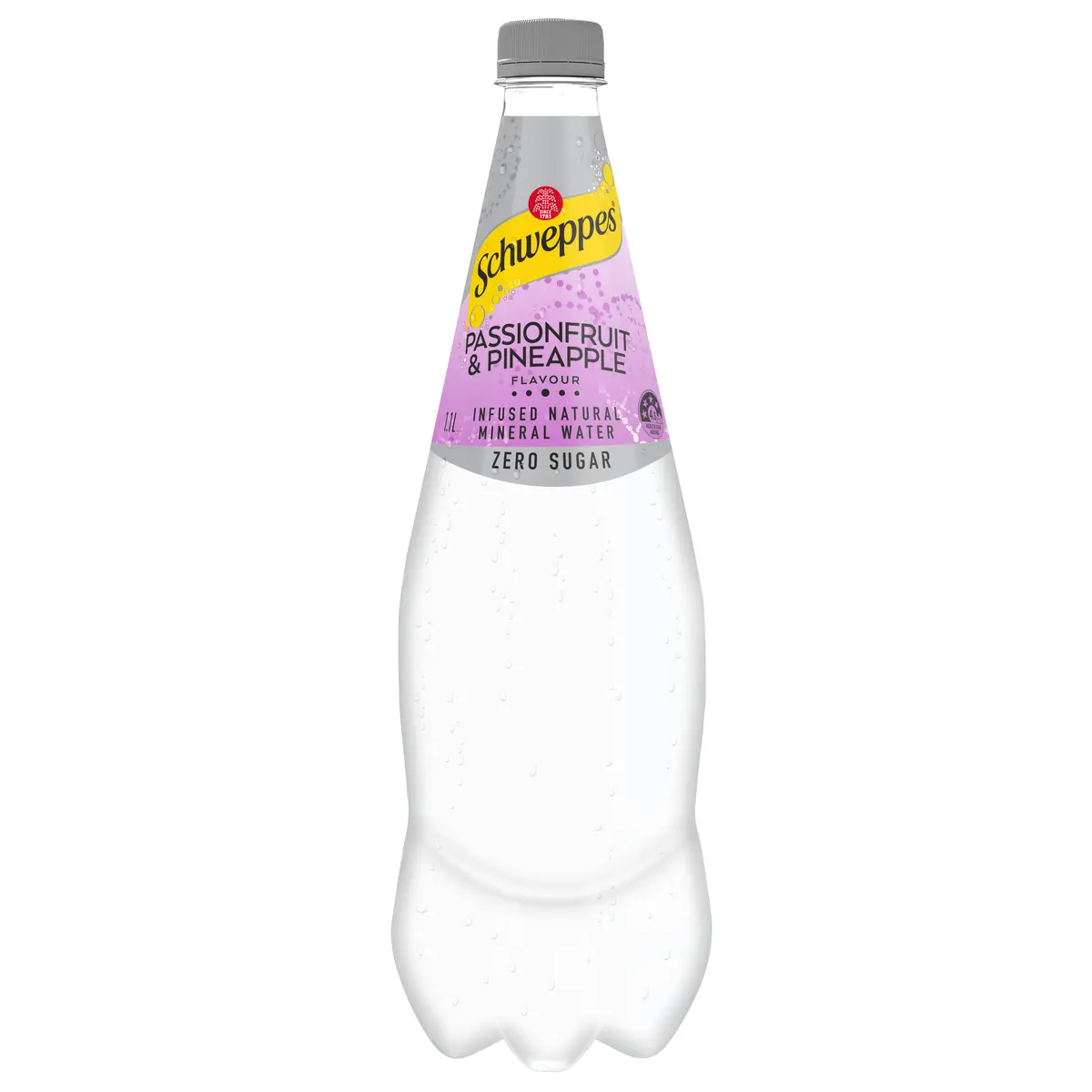 Schweppes Infused Mineral Water Passionfruit & Pineapple 1.1L PET