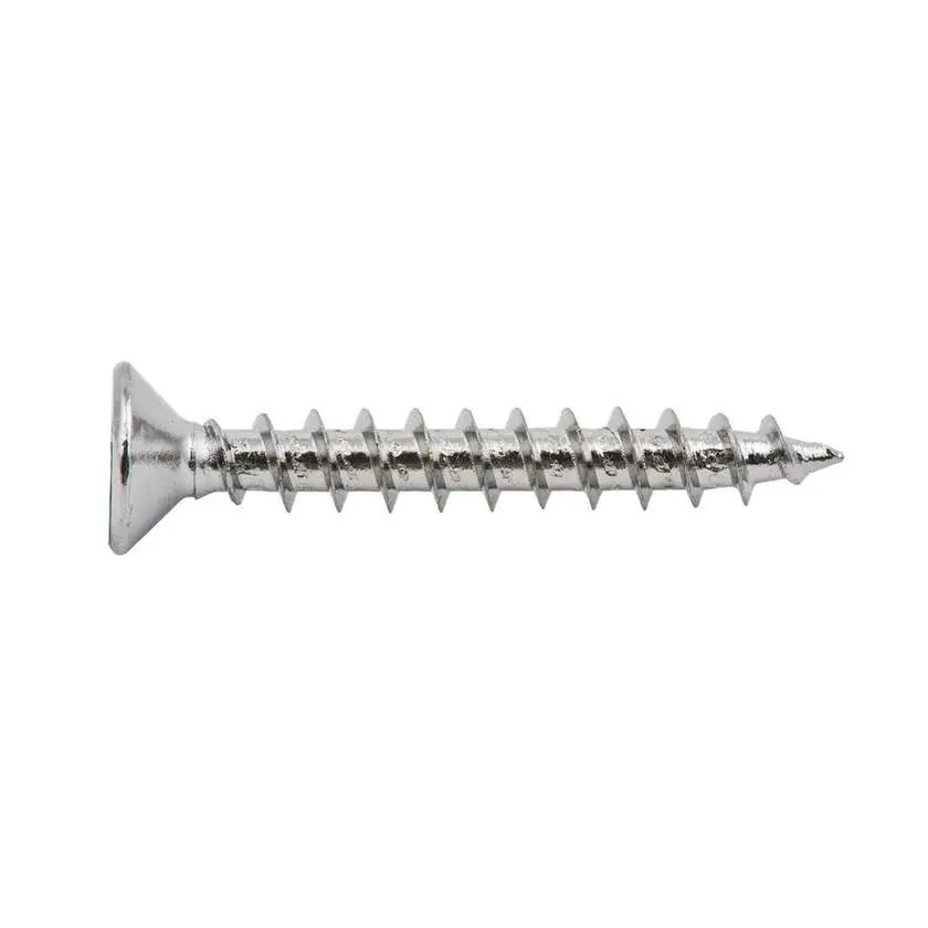 Zenith Hinge Screws Chrome Plated 8Gx30mm (100 Pack)