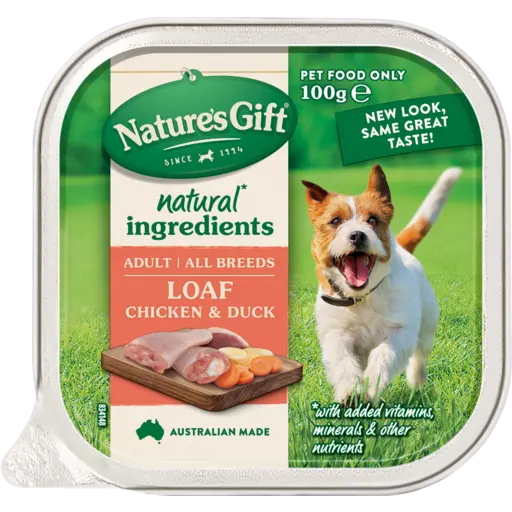 Nature's Gift Adult Wet Dog Food Loaf Chicken & Duck