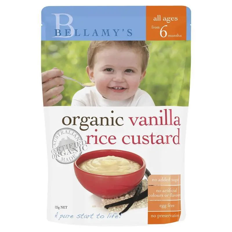 Bellamy's Organic Milk & Vanilla Baby Rice 125g