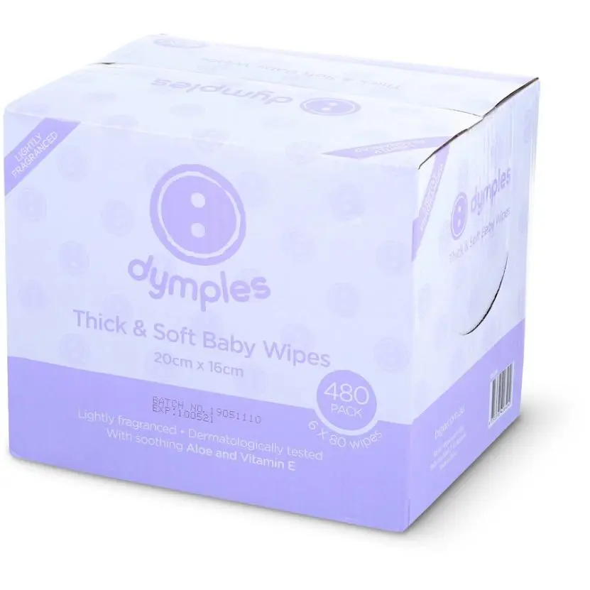 Dymples Thick & Soft Baby Wipes 480 Pack