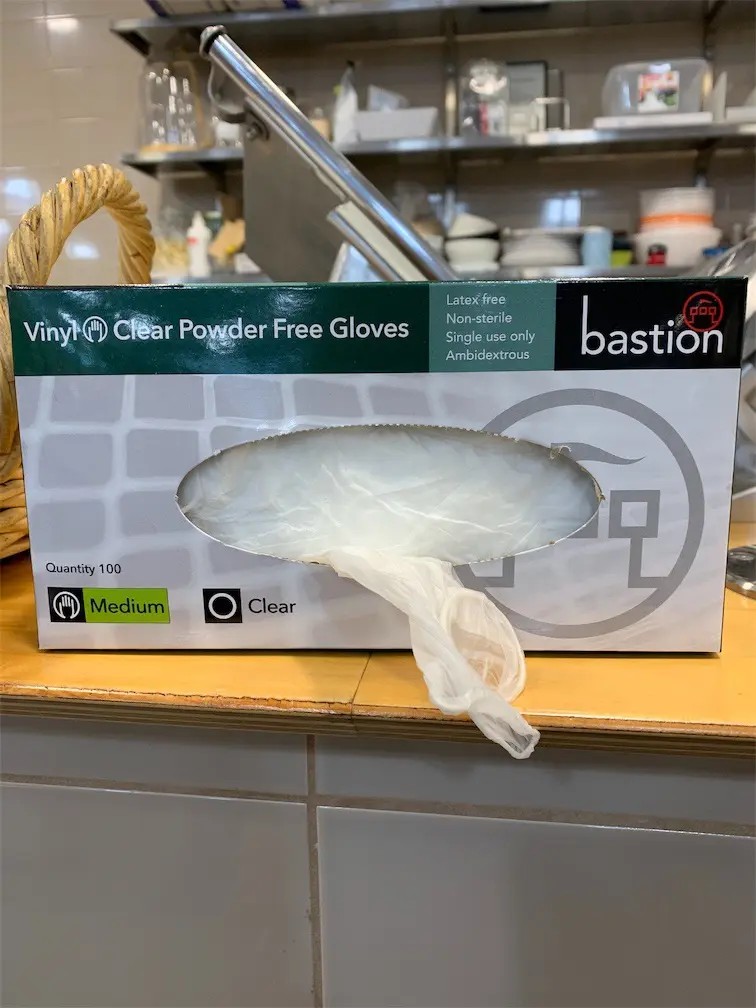 Bastion Vinyl Clear Powder Free Gloves 100pcs Medium