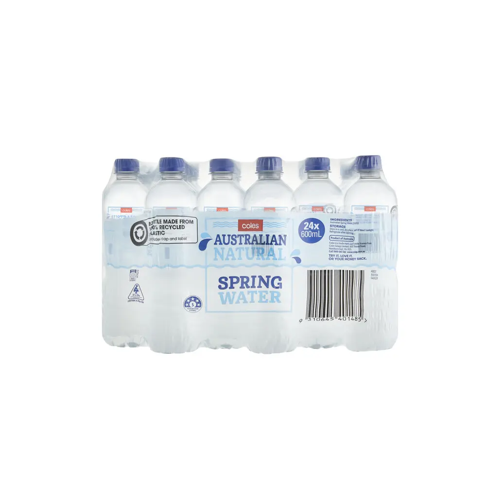 Coles Spring Water 24X600mL