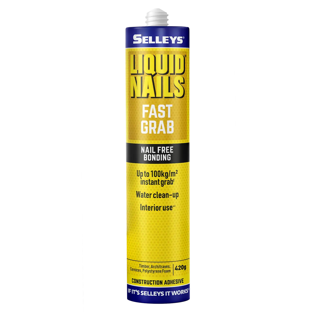 Selleys Liquid Nails Construction Adhesive Fast Grab 420g