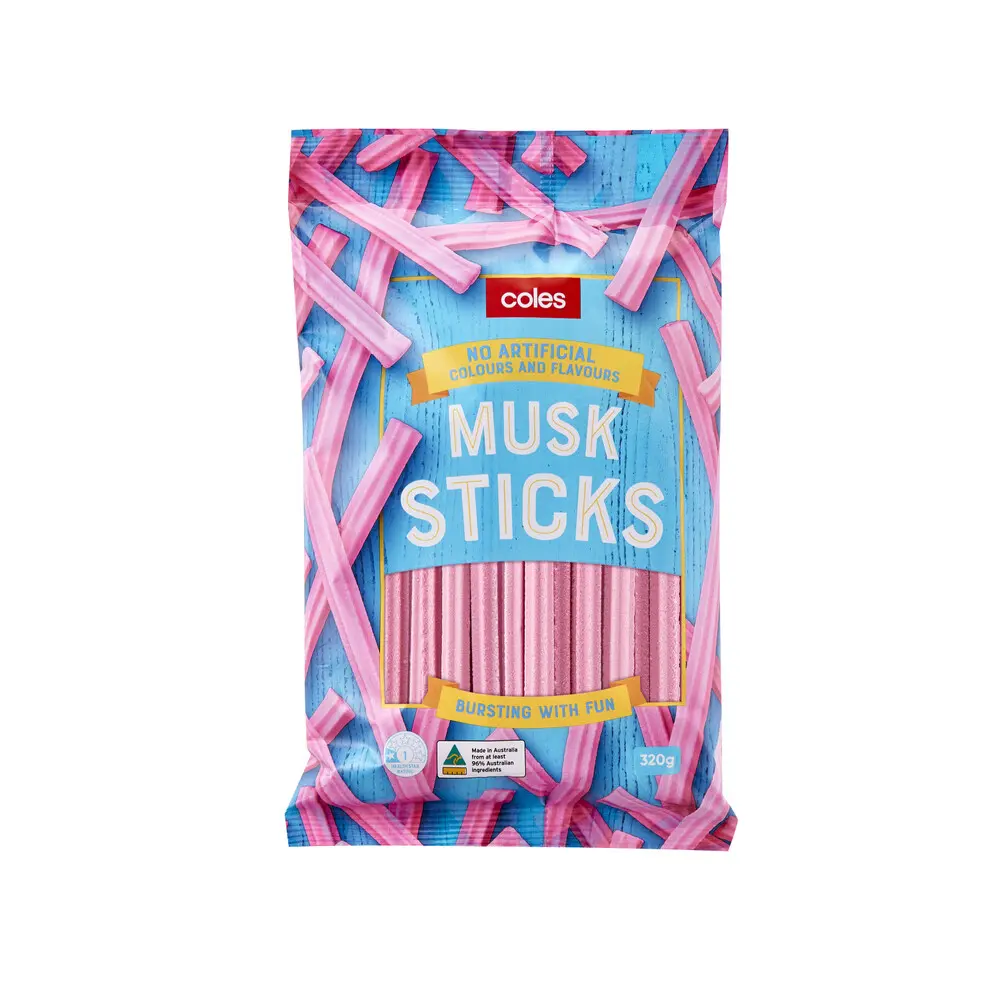 Coles Musk Sticks 320g
