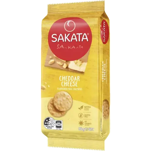 Sakata Rice Crackers Cheddar Cheese 90 G
