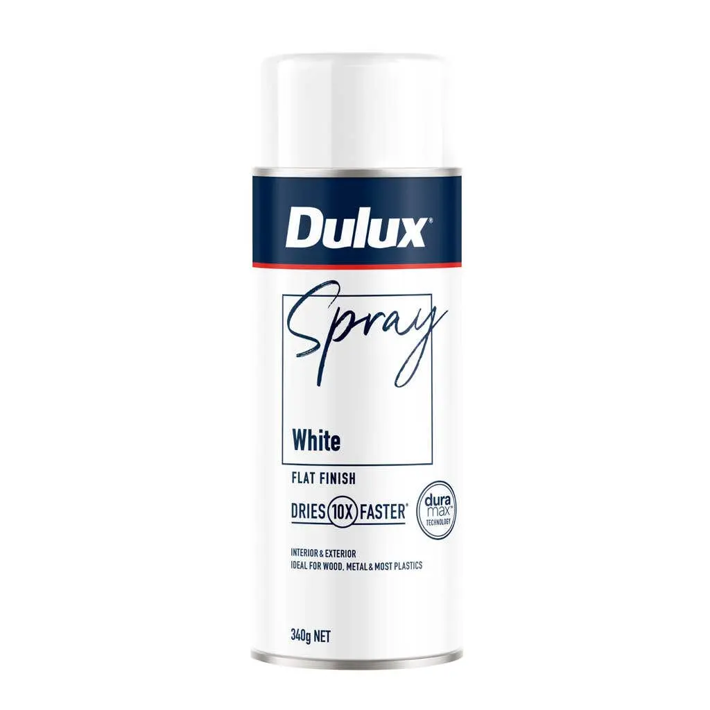 DULUX SPRAY FLAT WHITE 340GR